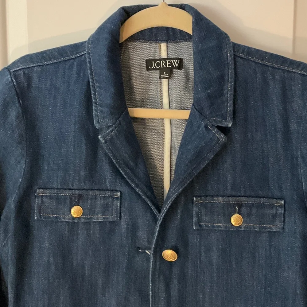 J.Crew Dark Blue Blazer with Brass Accents - Picture 2 of 6